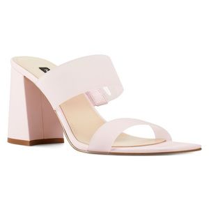NWT Nine West Women's Double Band Slide Heels pink